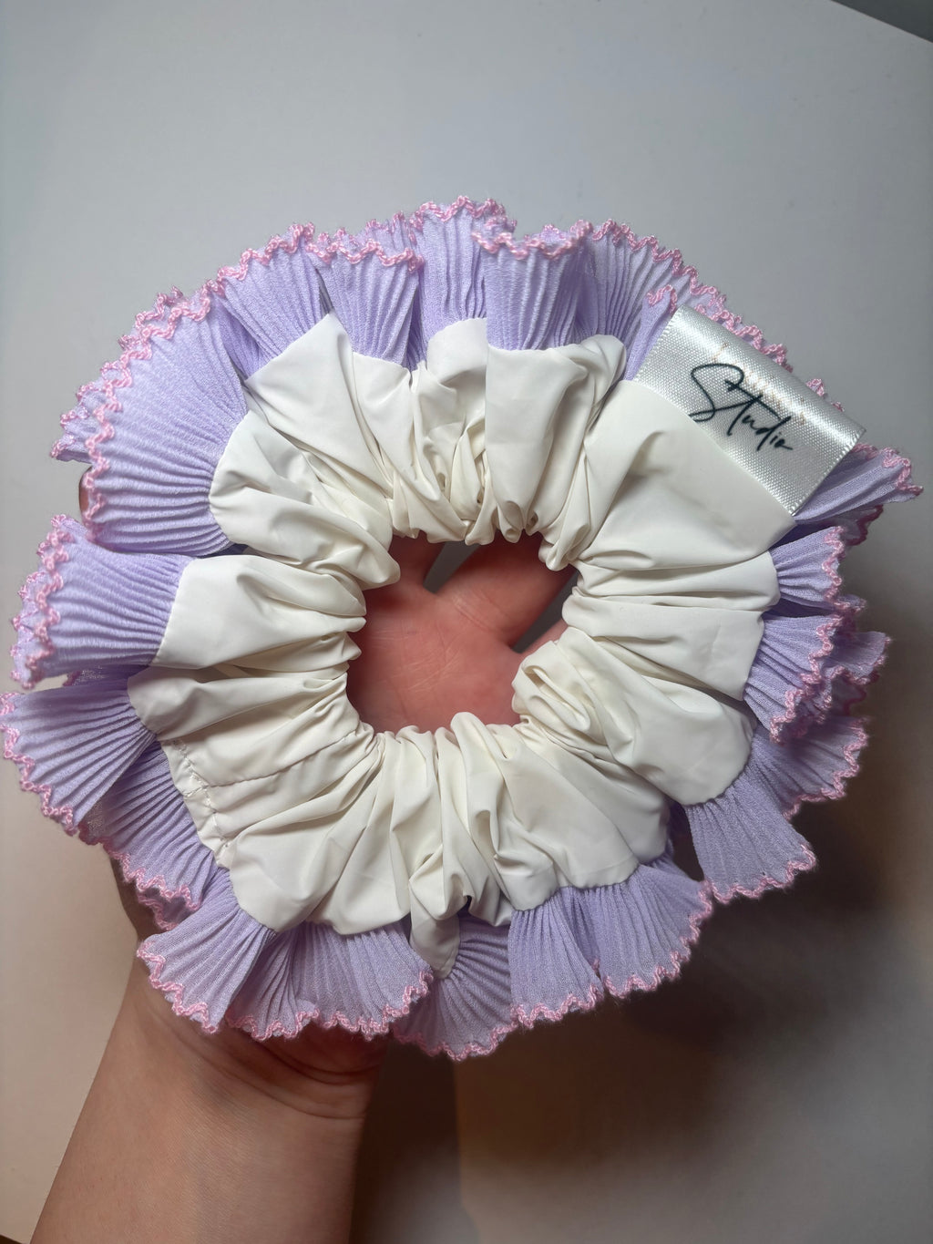 Lilac Pearl Scrunchie