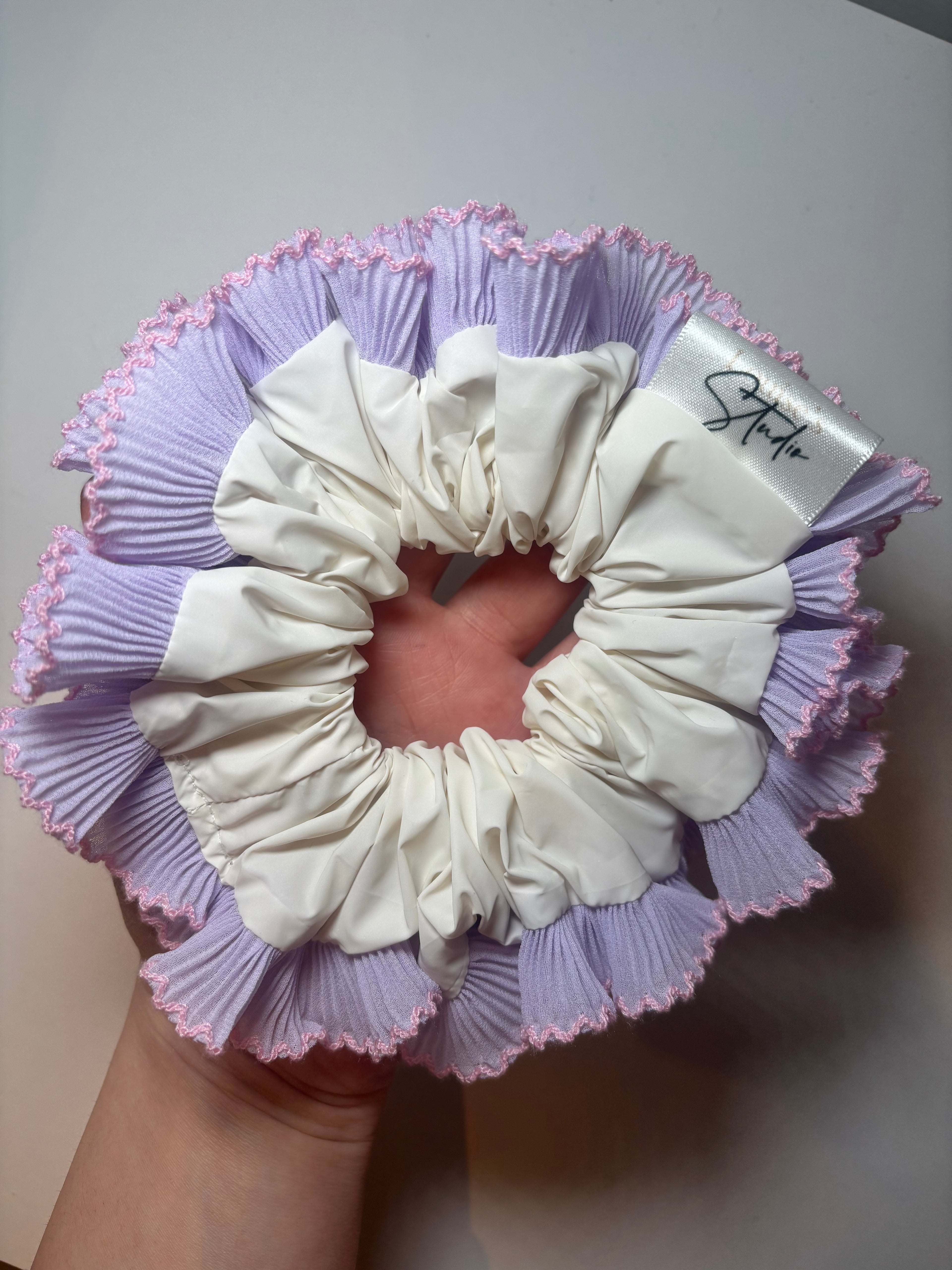Lilac Pearl Scrunchie