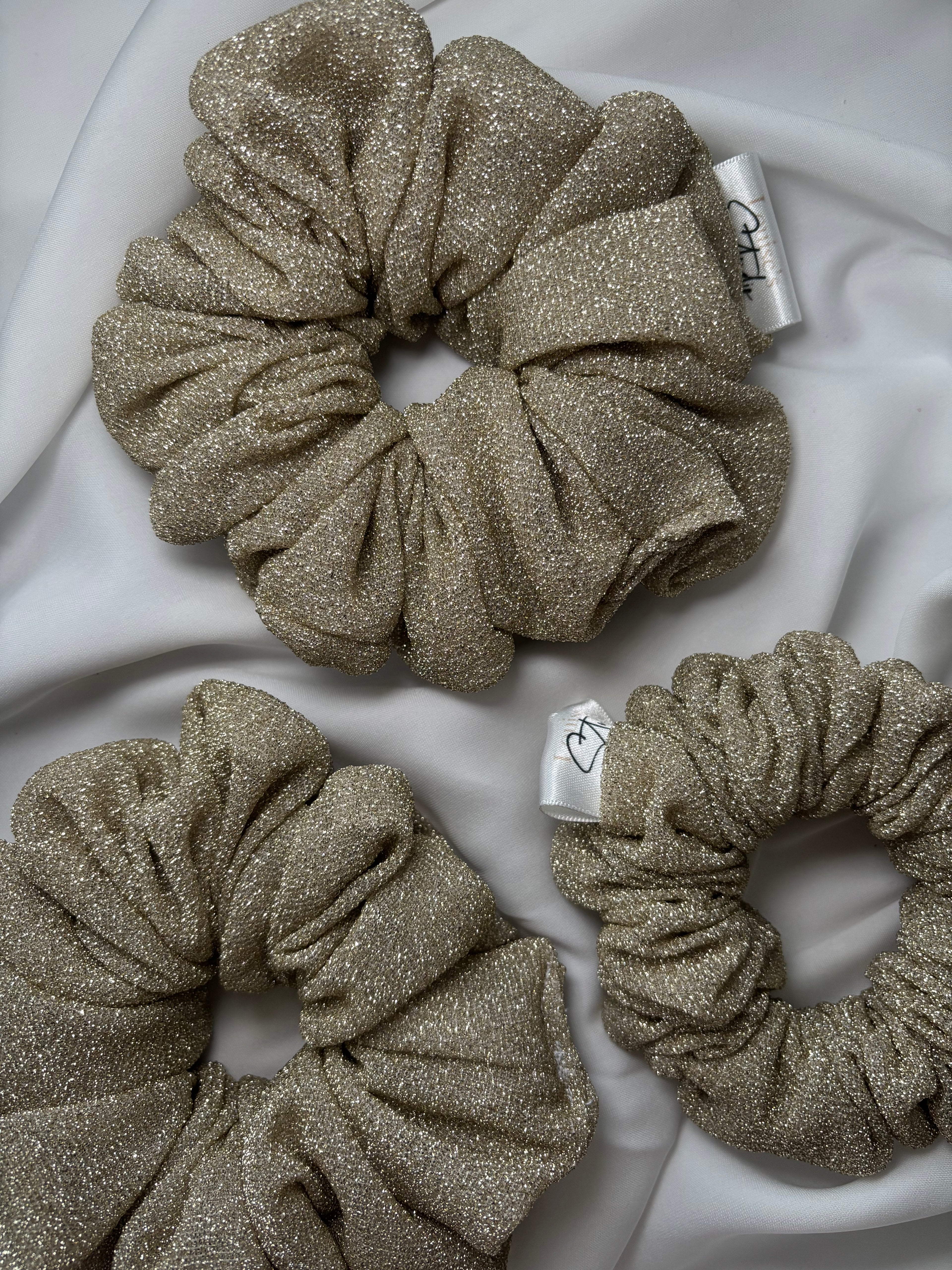 Iced Champagne Scrunchie