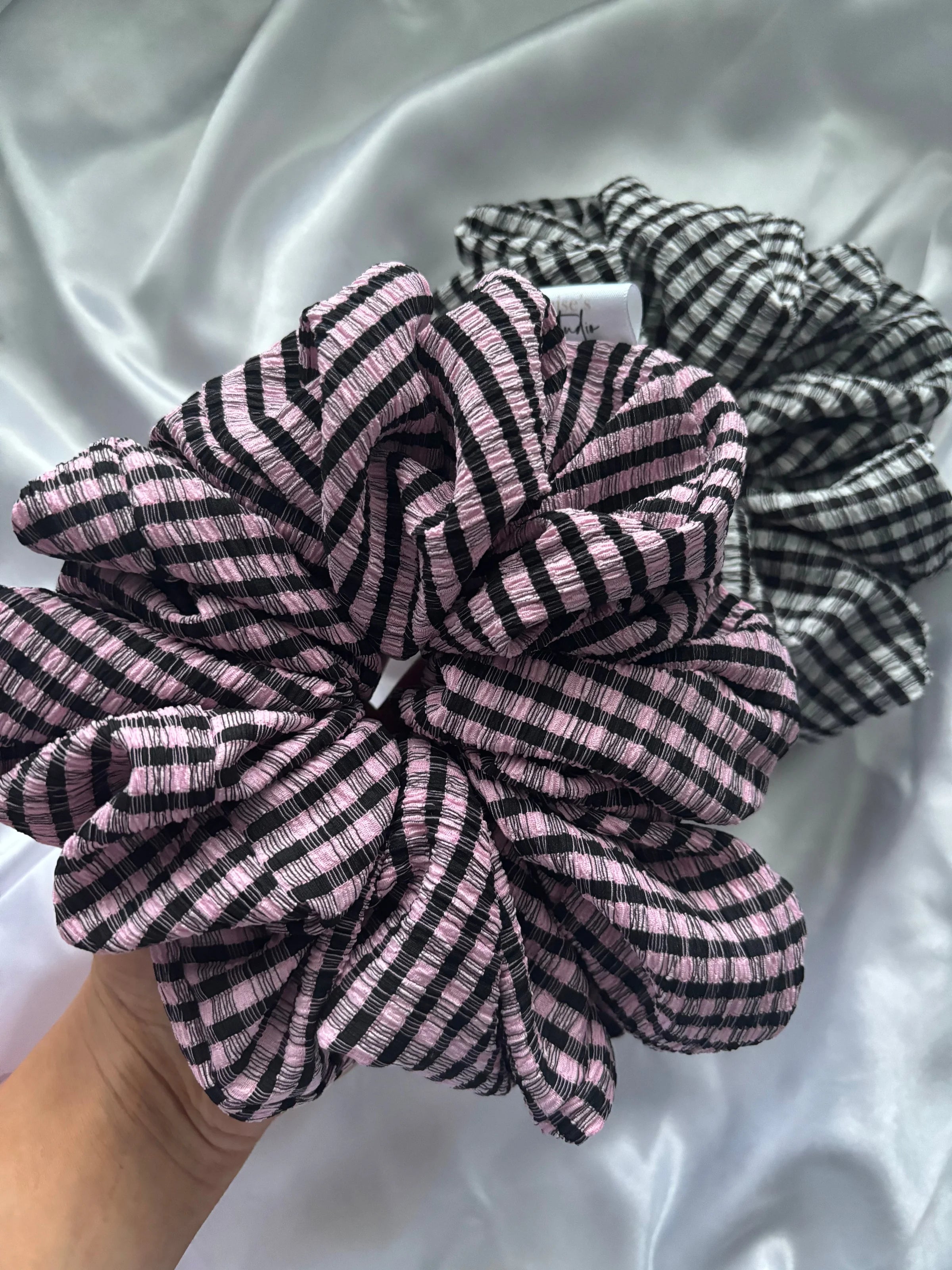Pink Gingham Scrunchie