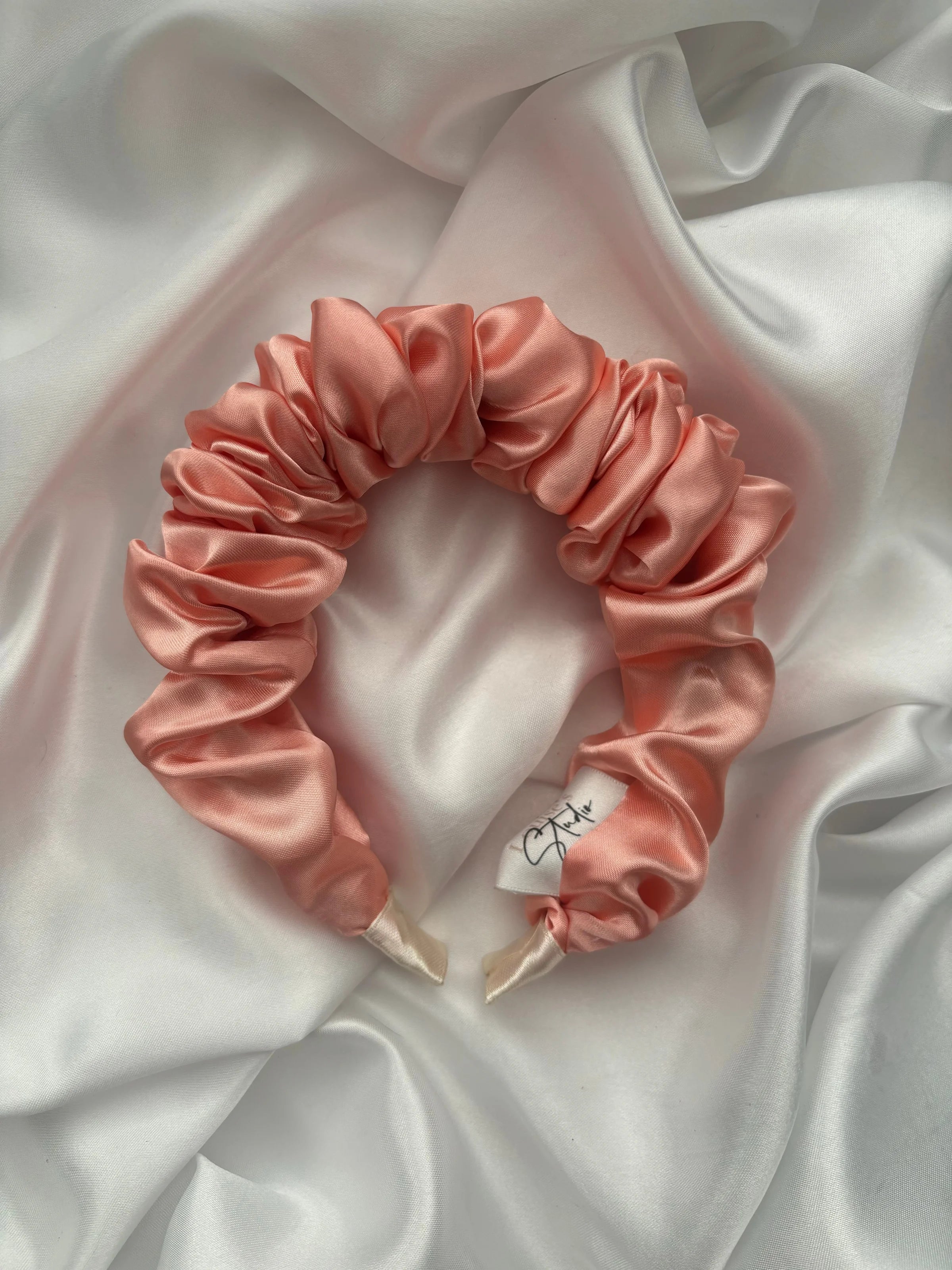 Peach Satin Headband