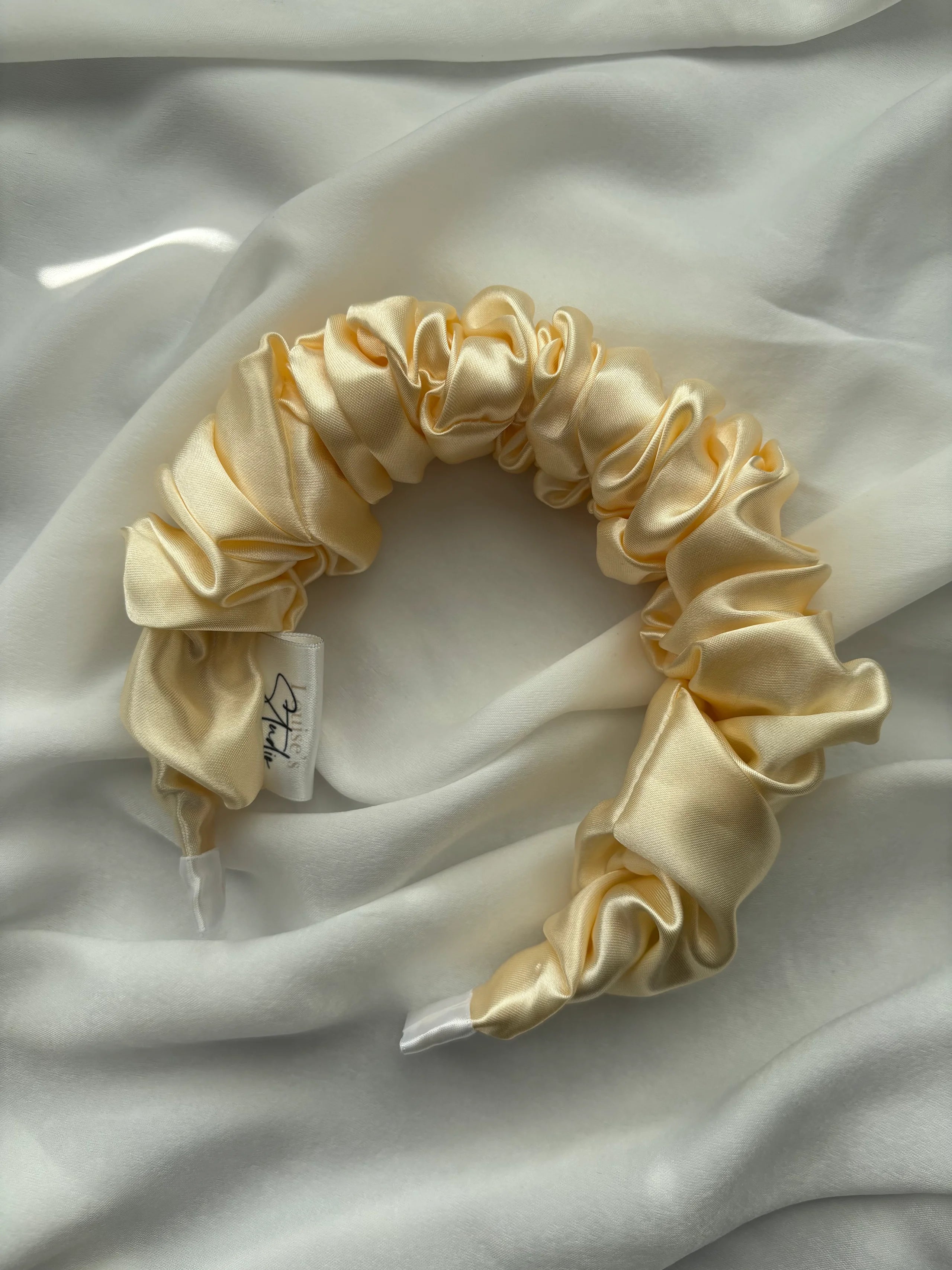 Lemon scrunchie headband