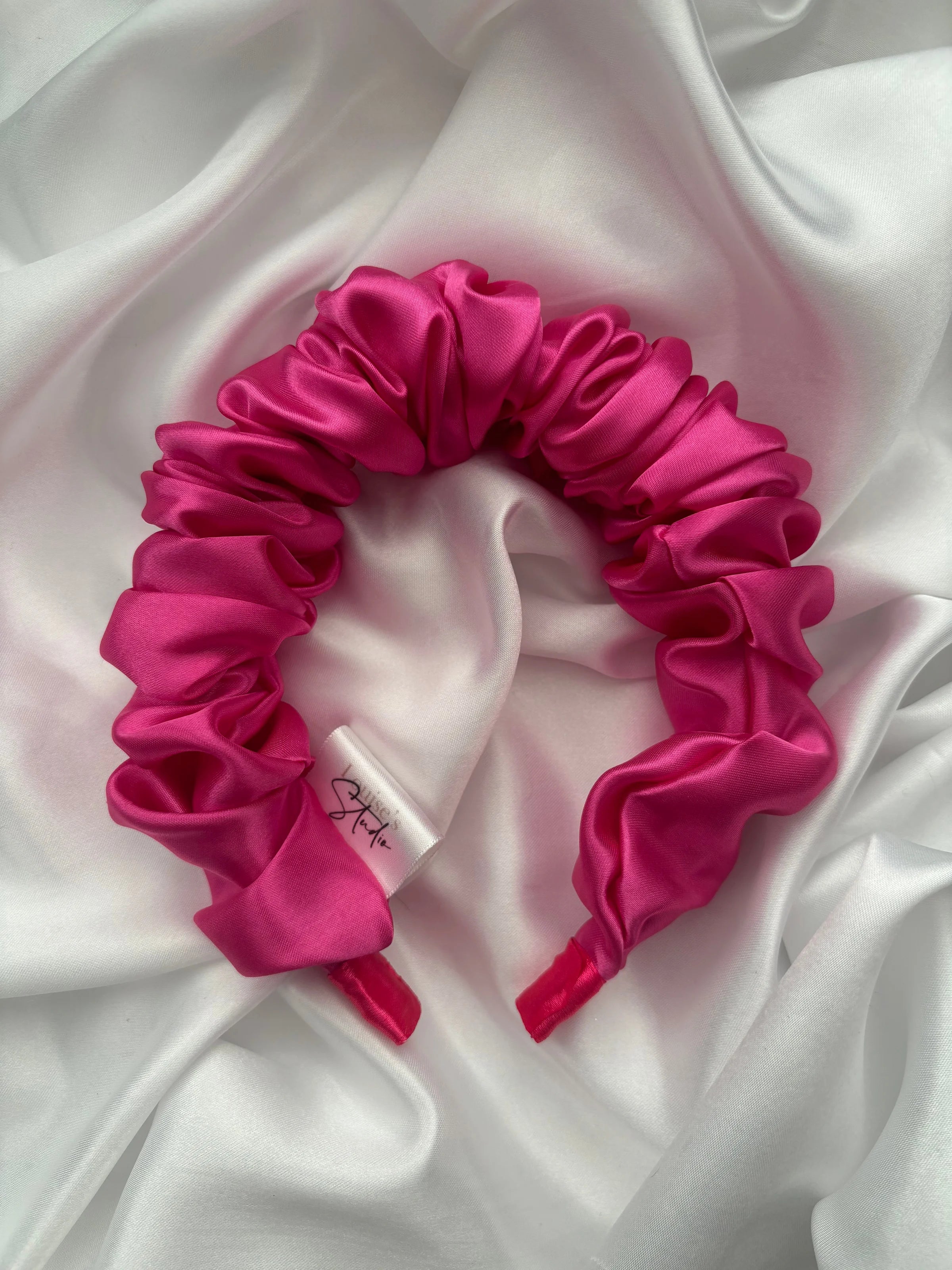 Fuchsia Satin Headband