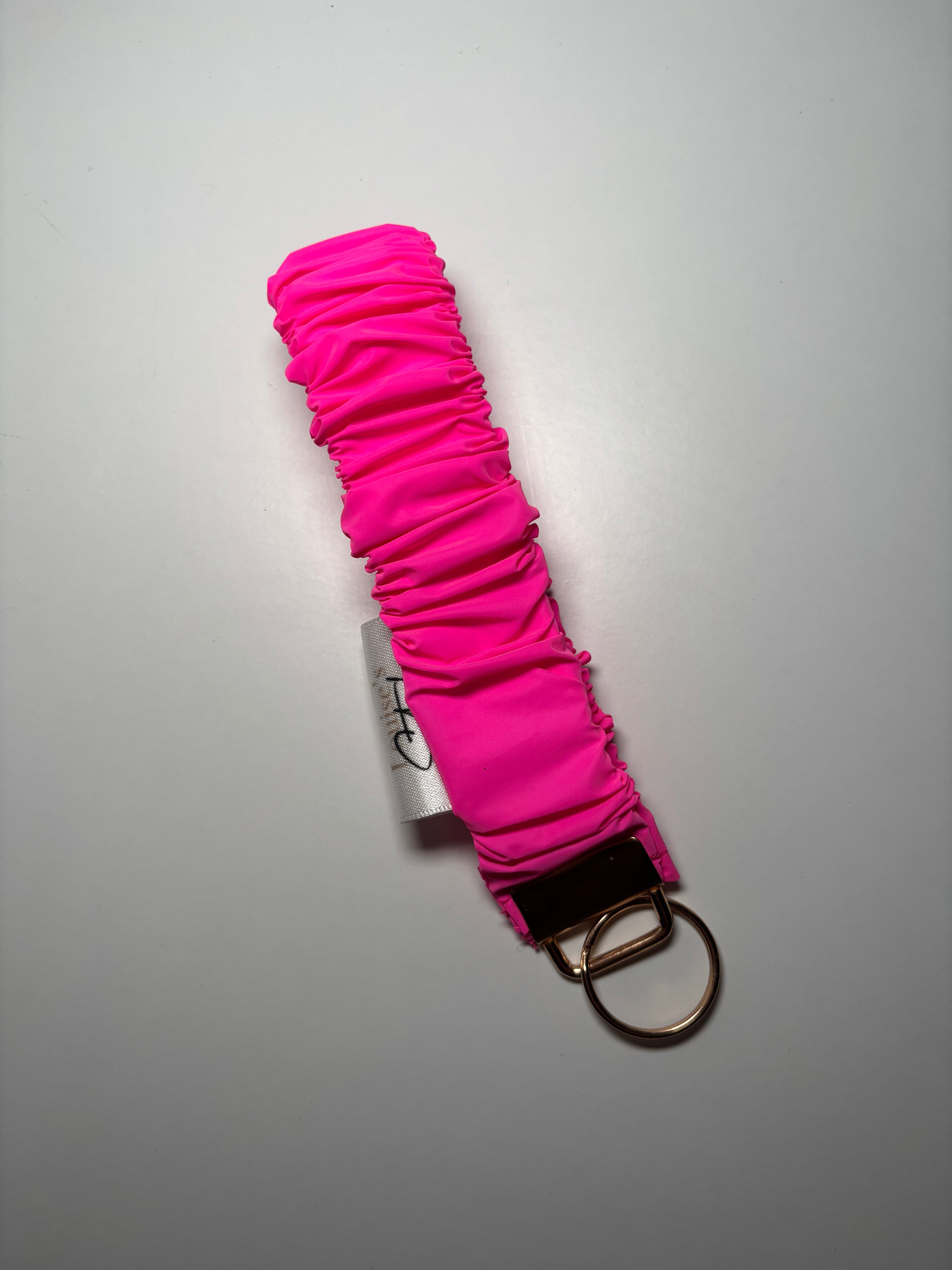 Flamingo Disco Scrunchie Keyring