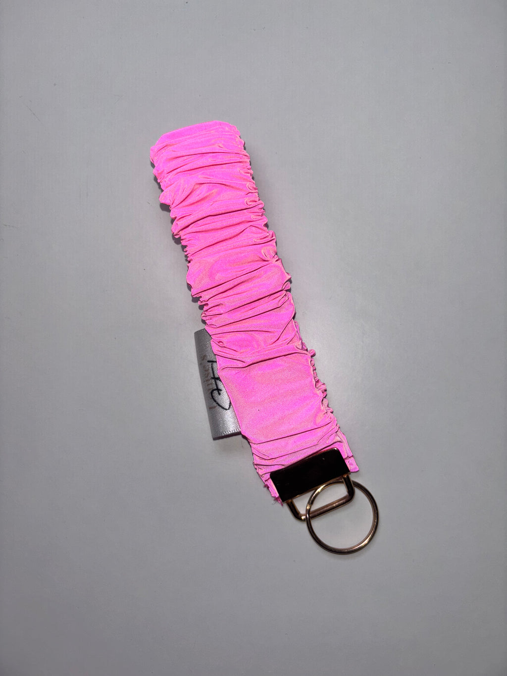 Flamingo Disco Scrunchie Keyring