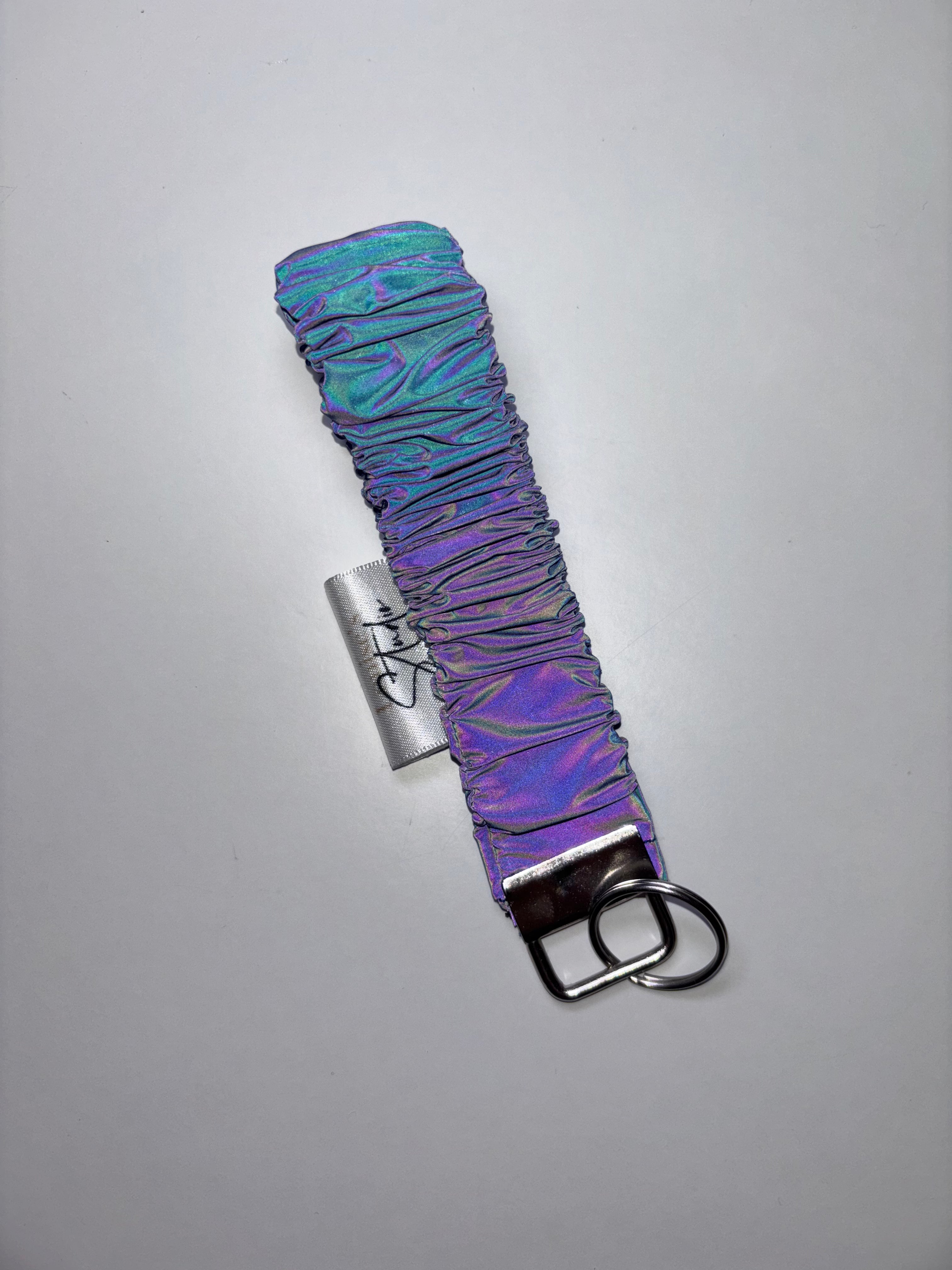 Electric Blue Scrunchie Keyring