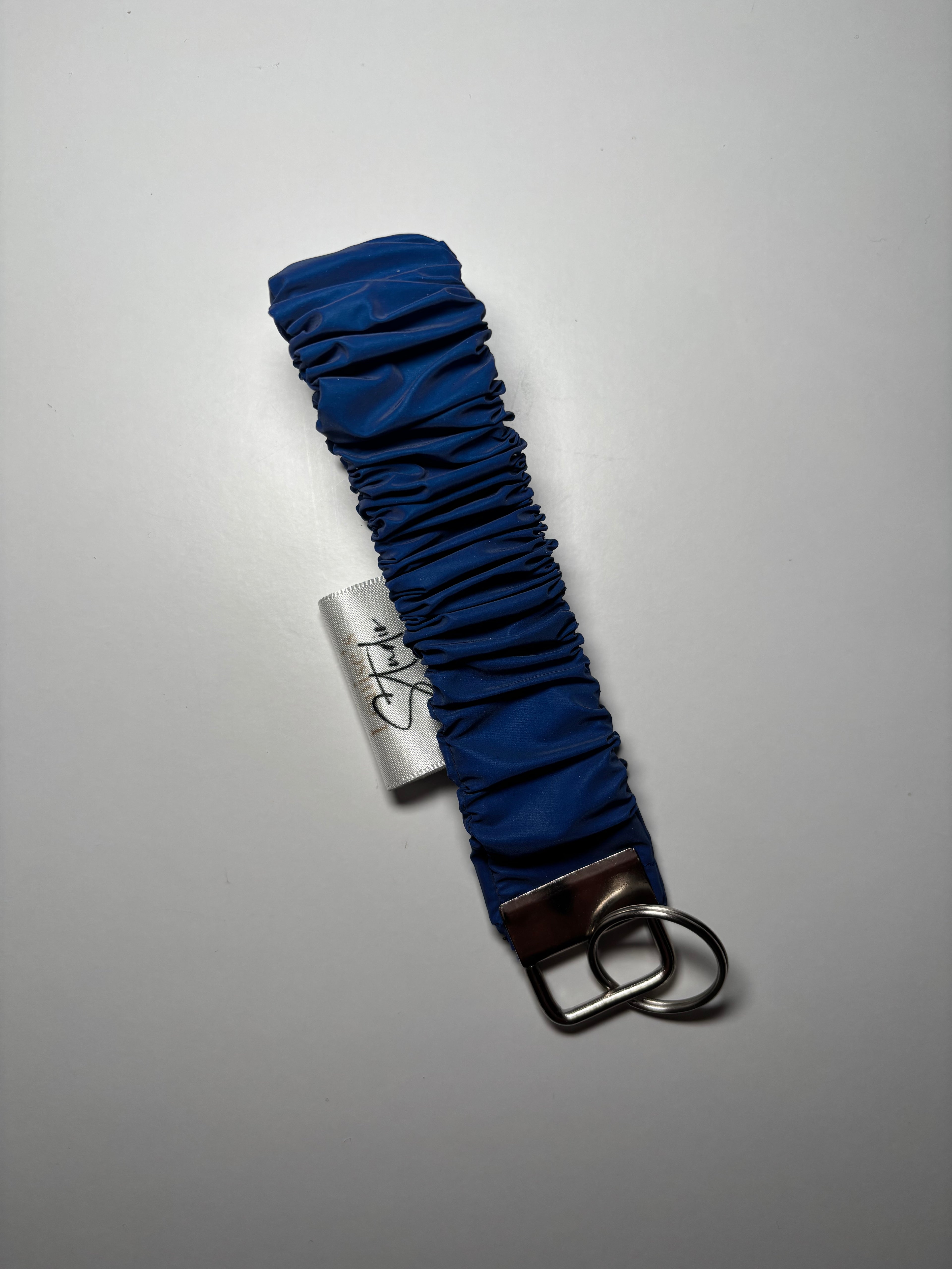 Electric Blue Scrunchie Keyring
