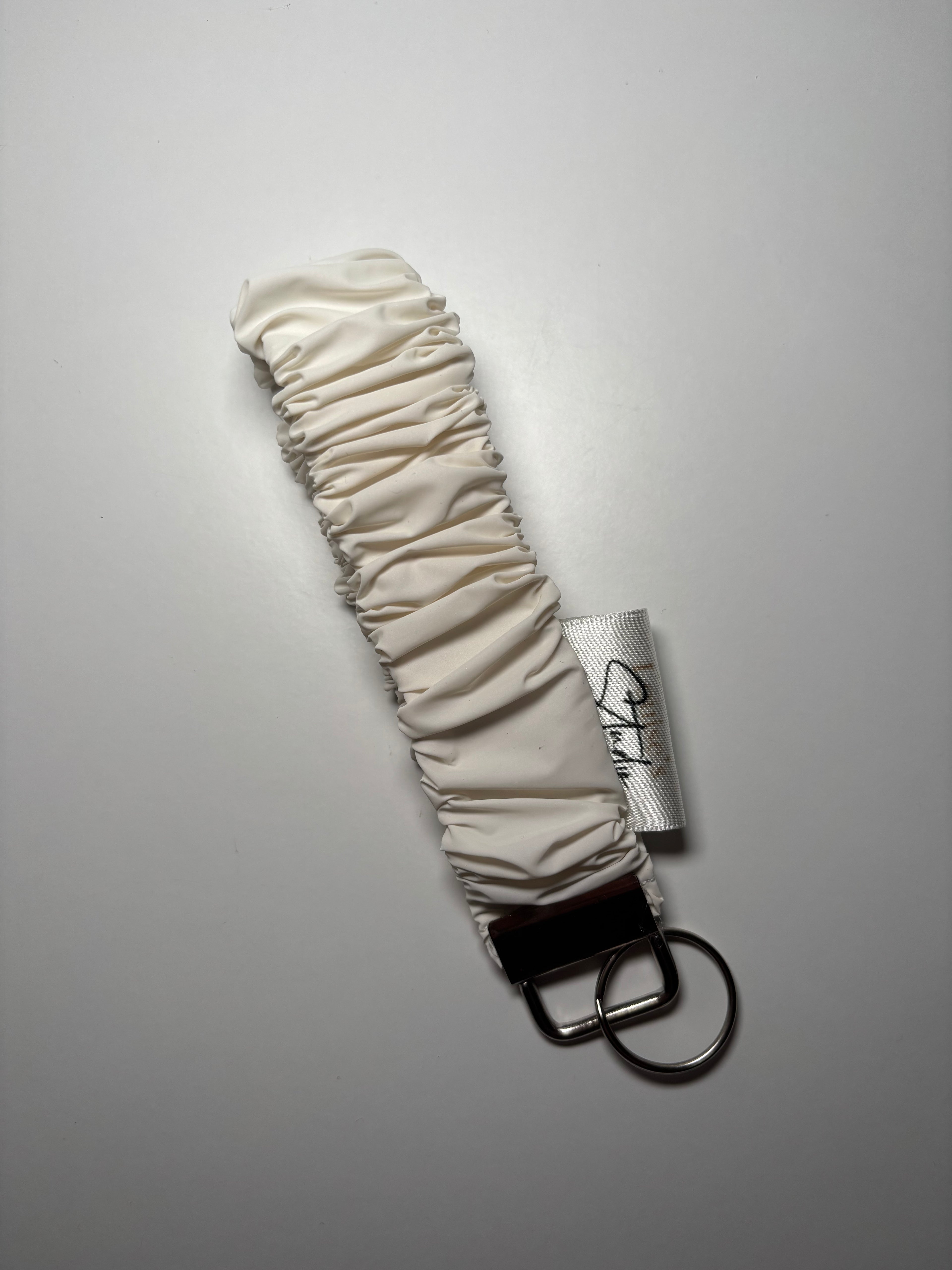 Lilac Pearl Scrunchie Keyring