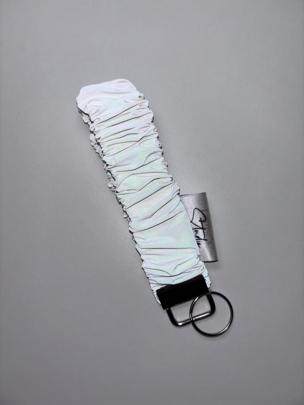 Lilac Pearl Scrunchie Keyring